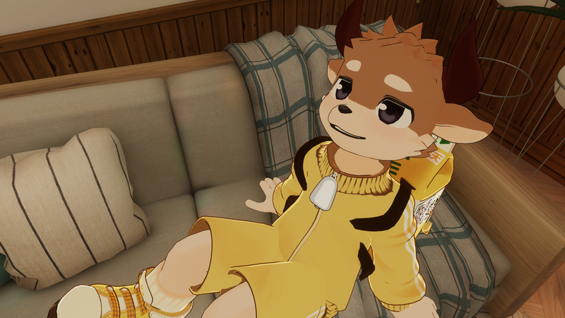 みけじんさんに作っていただいた牛アバター＋牛ジャージ🐮