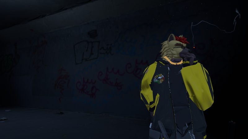 黒鳥ケモノ工房さんのルーガン族
＋DOBUITA STYLE
＋レレくんの鎖ネックレス
＋よるねこキャット屋さんのサングラス
＋