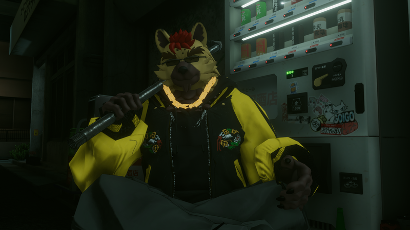 黒鳥ケモノ工房さんのルーガン族
＋DOBUITA STYLE
＋レレくんの鎖ネックレス
＋よるねこキャット屋さんのサングラス
＋